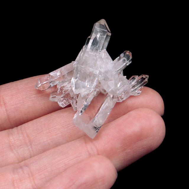 天然 水晶 クラスター ブラジル ゼッカ産 透明感が美しい ゼッカクォーツ 原石 天然石 1点物 パワーストーン ミニサイズ