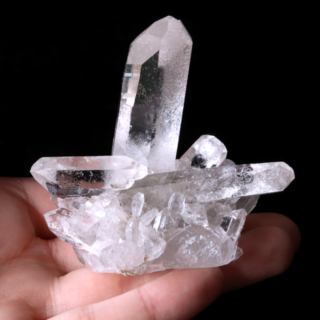 天然 水晶 クラスター 114g ブラジル ゼッカ産 透明感が美しい ゼッカクォーツ 原石 天然石 1点物 パワーストーン クリスタル
