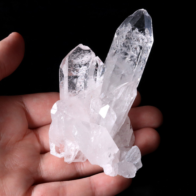 天然 水晶 クラスター 133g ブラジル ゼッカ産 透明感が美しい ゼッカクォーツ 原石 天然石 1点物 パワーストーン クリスタル