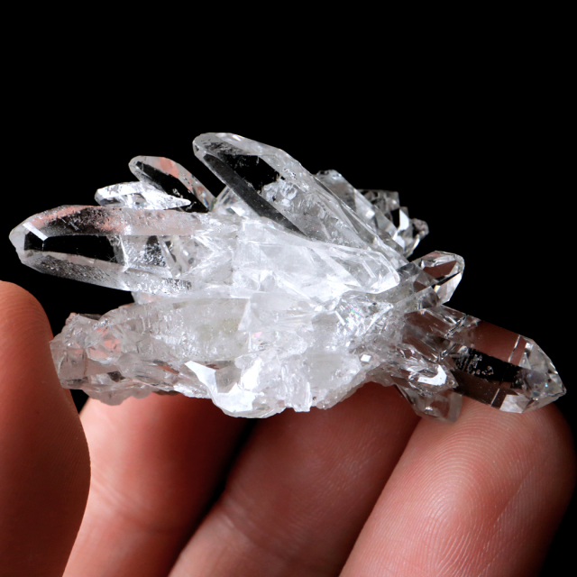 天然 水晶 クラスター ミニ ブラジル ゼッカ産 透明感が美しい ゼッカクォーツ 原石 天然石 1点物 パワーストーン クリスタル