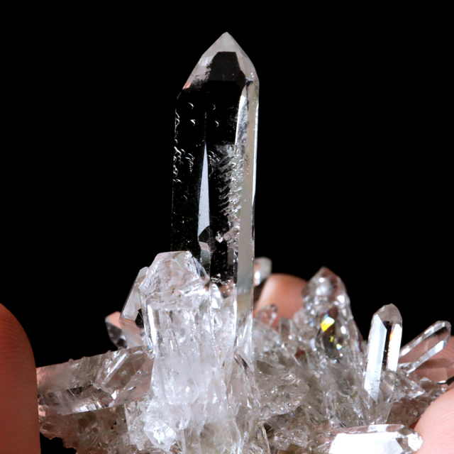 天然 水晶 クラスター ミニ ブラジル ゼッカ産 透明感が美しい ゼッカクォーツ 原石 天然石 1点物 パワーストーン クリスタル