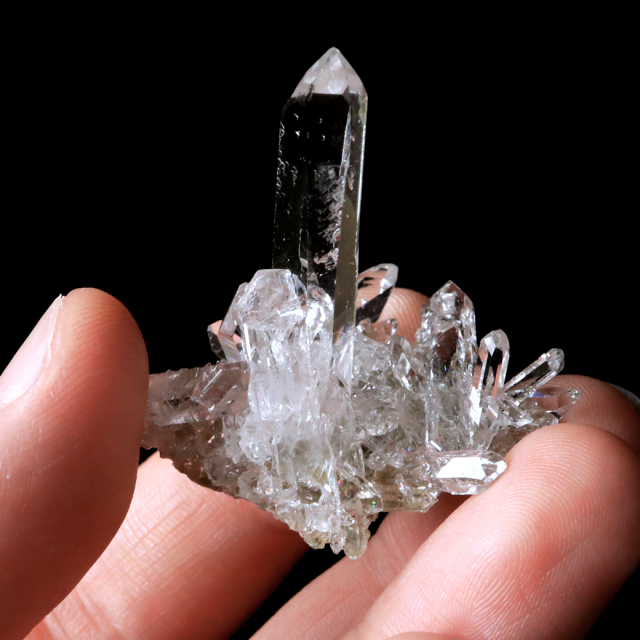 天然 水晶 クラスター ミニ ブラジル ゼッカ産 透明感が美しい ゼッカクォーツ 原石 天然石 1点物 パワーストーン クリスタル