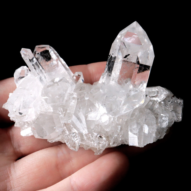 天然 水晶 クラスター 72g ブラジル ゼッカ産 透明感が美しい ゼッカ