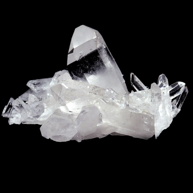 天然 水晶 クラスター 228g ブラジル ゼッカ産 透明感が美しい ゼッカクォーツ 原石 天然石 1点物