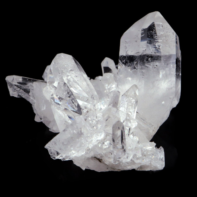 天然 水晶 クラスター 228g ブラジル ゼッカ産 透明感が美しい ゼッカクォーツ 原石 天然石 1点物