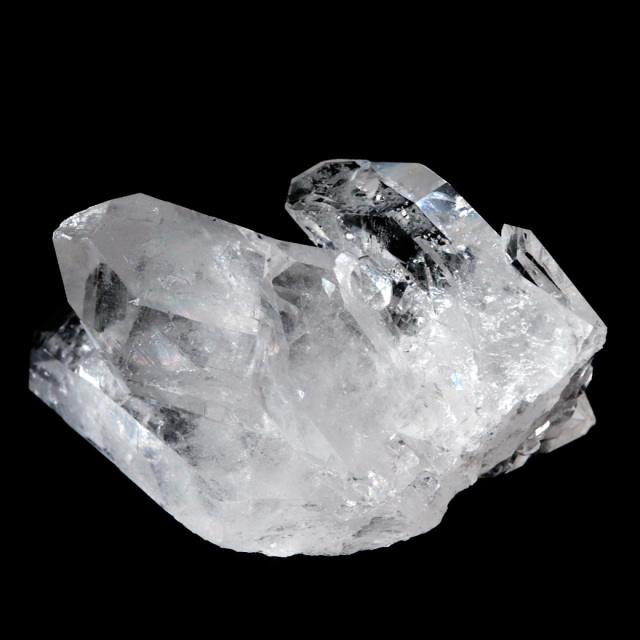 天然 水晶 クラスター 111g ブラジル ゼッカ産 双剣 ダブルポイント 虹入り ゼッカクォーツ 天然石 1点物 パワーストーン 