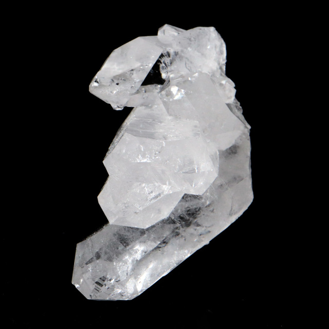 天然 水晶 クラスター 111g ブラジル ゼッカ産 双剣 ダブルポイント 虹入り ゼッカクォーツ 天然石 1点物 パワーストーン 