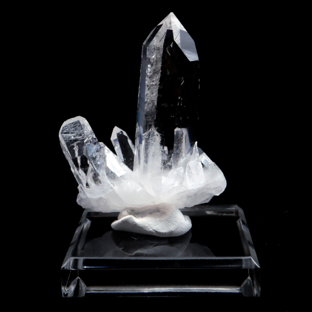 天然 水晶 クラスター ブラジル ゼッカ産 透明感が美しい ゼッカクォーツ 原石 天然石 1点物 パワーストーン