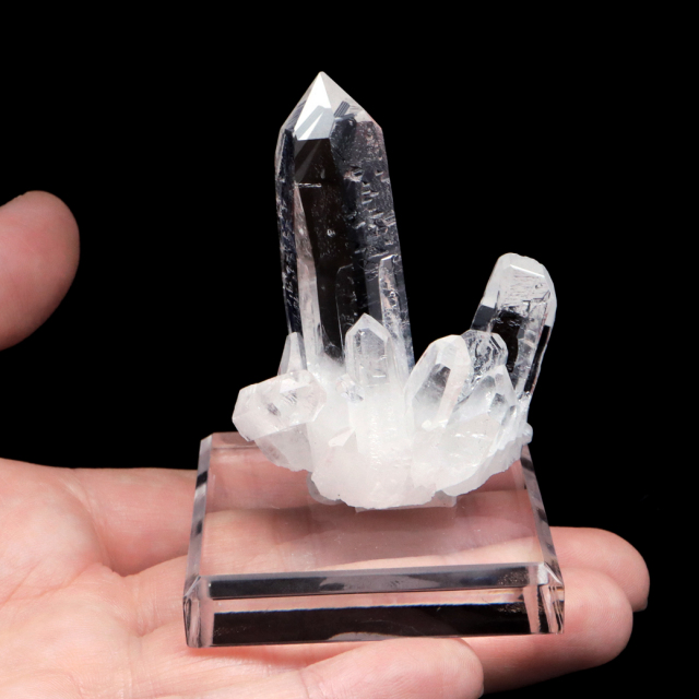 天然 水晶 クラスター ブラジル ゼッカ産 透明感が美しい ゼッカクォーツ 原石 天然石 1点物 パワーストーン