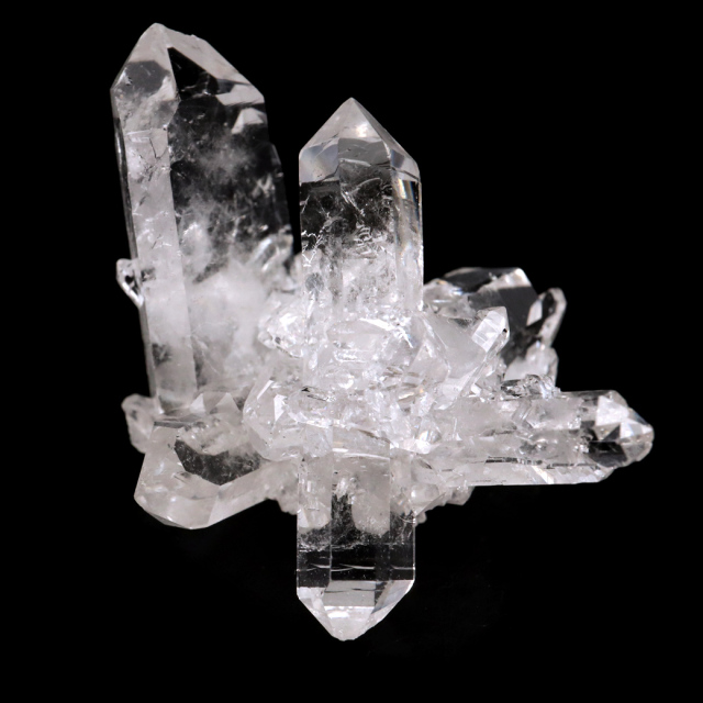 天然 水晶 クラスター ミニ ブラジル ゼッカ産 透明感が美しい ゼッカクォーツ 原石 天然石 1点物 パワーストーン クリスタル 結晶 浄化