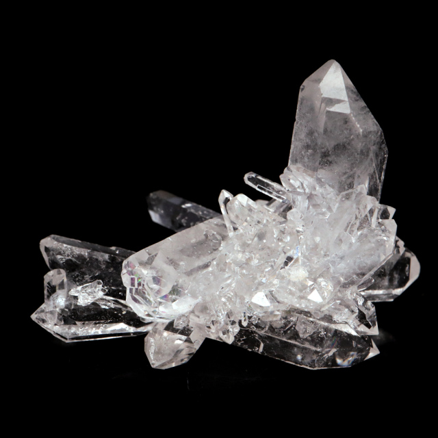 天然 水晶 クラスター ミニ ブラジル ゼッカ産 透明感が美しい ゼッカクォーツ 原石 天然石 1点物 パワーストーン クリスタル 結晶 浄化