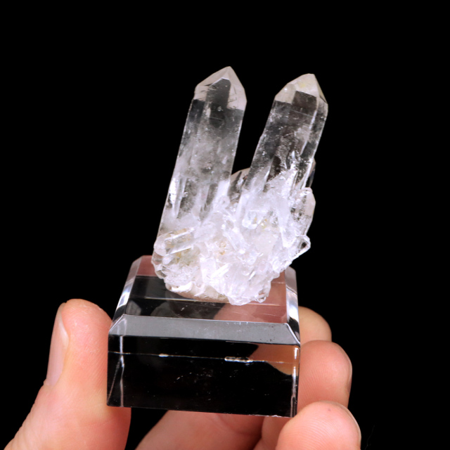 天然 水晶 クラスター ミニ ブラジル ゼッカ産 透明感が美しい ゼッカクォーツ 原石 天然石 1点物 パワーストーン クリスタル 結晶 浄化