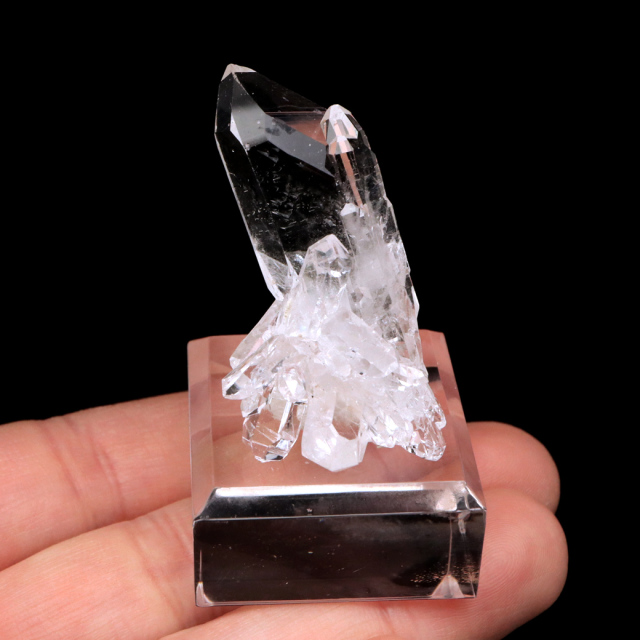 天然 水晶 クラスター ミニ ブラジル ゼッカ産 透明感が美しい ゼッカクォーツ 原石 天然石 1点物 パワーストーン クリスタル 結晶 浄化
