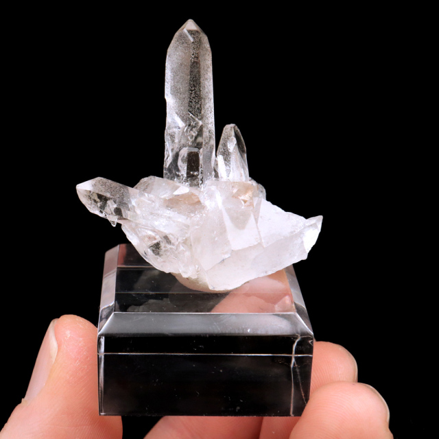 天然 水晶 クラスター ミニ ブラジル ゼッカ産 透明感が美しい ゼッカクォーツ 原石 天然石 1点物 パワーストーン クリスタル 結晶 浄化