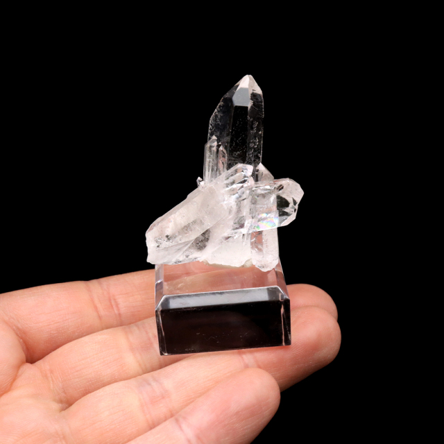 天然 水晶 クラスター ミニ ブラジル ゼッカ産 透明感が美しい ゼッカクォーツ 原石 天然石 1点物 パワーストーン クリスタル 結晶 浄化