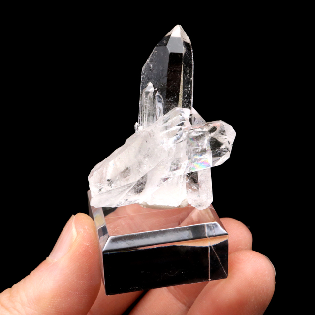 天然 水晶 クラスター ミニ ブラジル ゼッカ産 透明感が美しい ゼッカクォーツ 原石 天然石 1点物 パワーストーン クリスタル 結晶 浄化