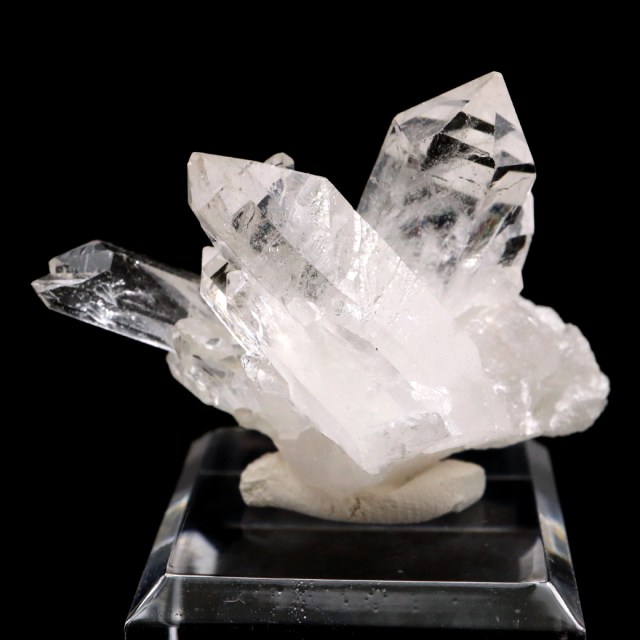 天然 水晶 クラスター ミニ ブラジル ゼッカ産 透明感が美しい ゼッカクォーツ 原石 天然石 1点物 パワーストーン クリスタル 結晶 浄化
