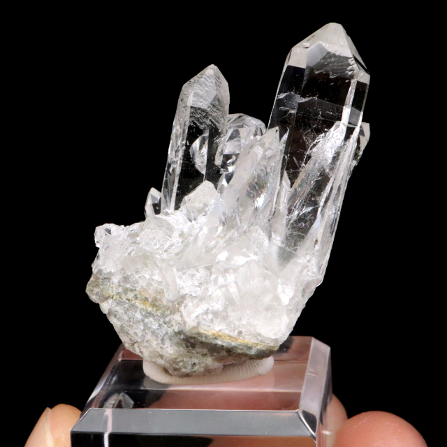 天然 水晶 クラスター ミニ ブラジル ゼッカ産 透明感が美しい ゼッカクォーツ 原石 天然石 1点物 パワーストーン クリスタル 結晶 浄化