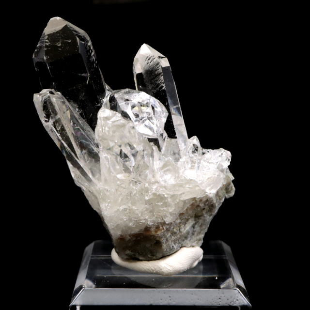 天然 水晶 クラスター ミニ ブラジル ゼッカ産 透明感が美しい ゼッカクォーツ 原石 天然石 1点物 パワーストーン クリスタル 結晶 浄化
