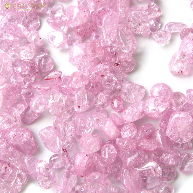 クラック 水晶 爆裂水晶 ピンク 1kg まとめ売り お得 桃色 カラー 飾り石 業務用 さざれ石 本物 ネイルパーツ 材料 レジンパーツ