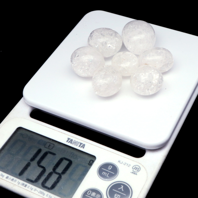 クラック水晶 タンブル ホワイト さざれ石 150g 爆裂 水晶 白色 クリア 天然石 パワーストーン 浄化グッズ 庭 敷石 材料