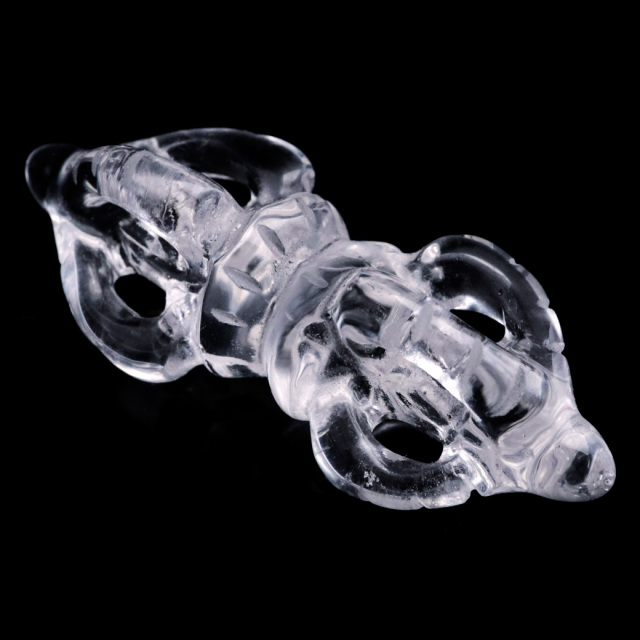 水晶 五鈷杵 クリスタル クォーツ 天然石 パワーストーン 1個売り 風水 開運 ごこしょ crystal 密教法具 お守り チベット 縁起物