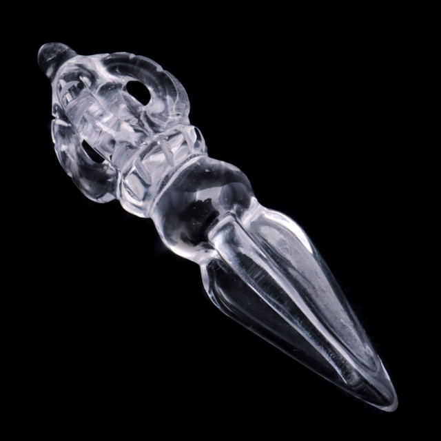 水晶 プルパ 独鈷杵 クリスタル クォーツ 天然石 パワーストーン 1個売り 風水 開運 とっこしょ チベット 密教法具 crystal お守り