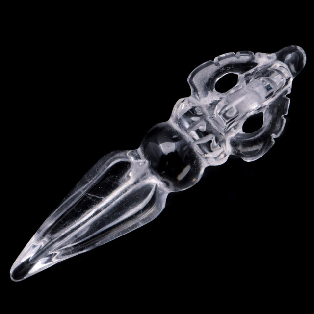 水晶 プルパ 独鈷杵 クリスタル クォーツ 天然石 パワーストーン 1個売り 風水 開運 とっこしょ チベット 密教法具 crystal お守り