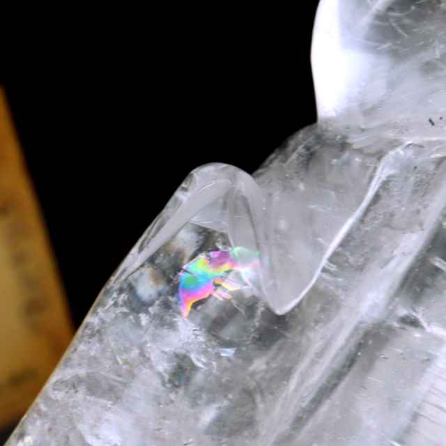 レムリアンシード 天使 Lサイズ 1点もの 120g 虹入り ヒーリング エンジェル 天然 水晶 天然石 ブラジル バイーア産 証明書付き