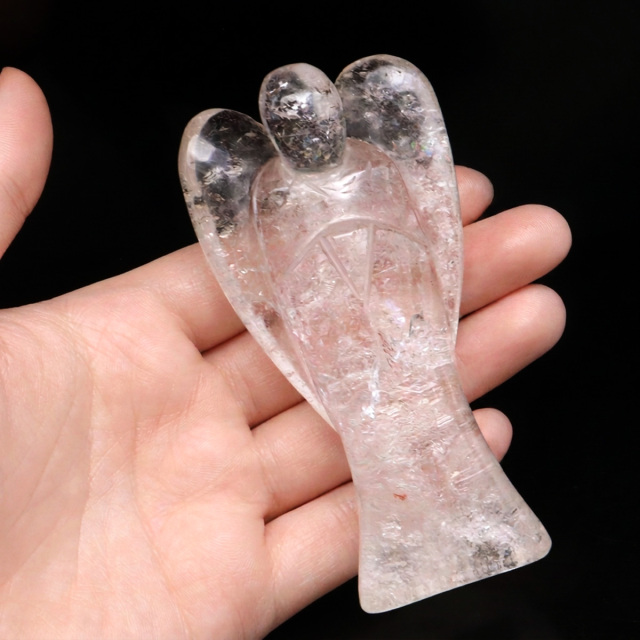 レムリアンシード 天使 Lサイズ 1点もの  虹入り ヒーリング エンジェル 天然 水晶 天然石 ブラジル バイーア産 証明書付き