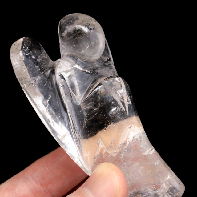 レムリアンシード 天使 Lサイズ 1点もの  虹入り ヒーリング エンジェル 天然 水晶 天然石 ブラジル バイーア産 証明書付き