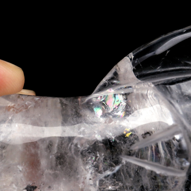 レムリアンシード 天使 Lサイズ 1点もの  虹入り ヒーリング エンジェル 天然 水晶 天然石 ブラジル バイーア産 証明書付き