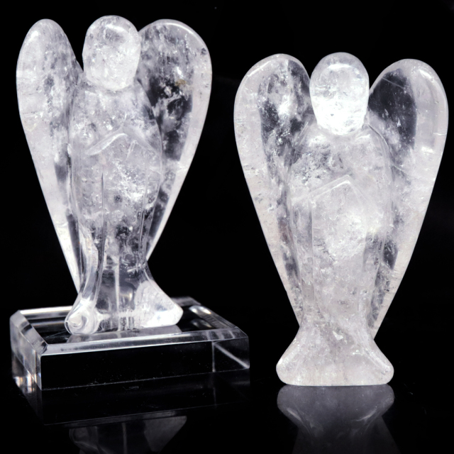 水晶 天使 ヒーリング エンジェル Lサイズ クリスタルクォーツ 天然石 ブラジル産 crystal スピリチュアル 1体
