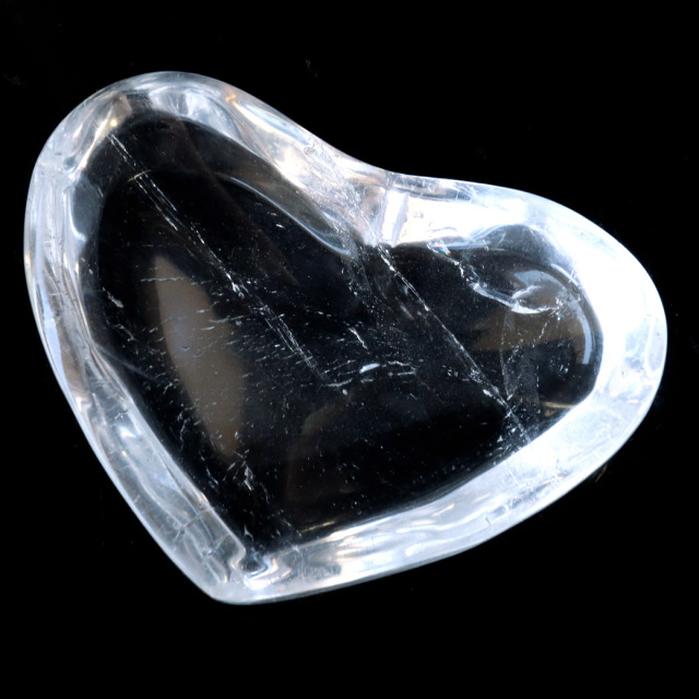 水晶 お皿 浄化皿 受け皿 ハート型 プレート クリスタルクォーツ ブラジル産 癒し ヒーリング 浄化 天然石 パワーストーン