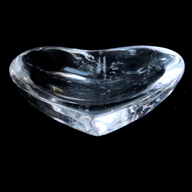 水晶 お皿 浄化皿 受け皿 ハート型 83g プレート クリスタルクォーツ