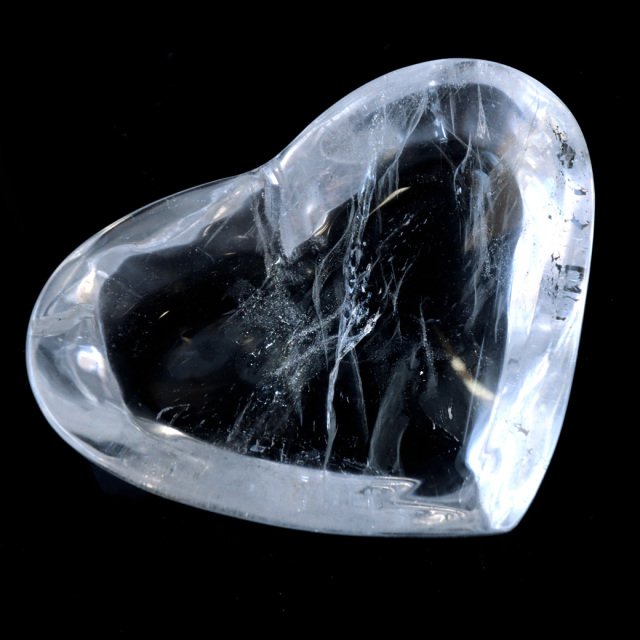 水晶 お皿 浄化皿 受け皿 ハート型 プレート クリスタルクォーツ ブラジル産 癒し ヒーリング 浄化 天然石 パワーストーン