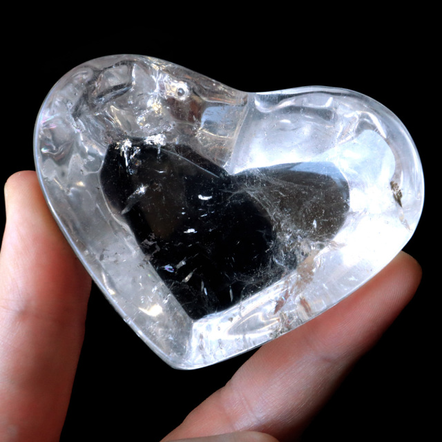 水晶 お皿 浄化皿 受け皿 ハート型 プレート クリスタルクォーツ ブラジル産 癒し ヒーリング 浄化 天然石 パワーストーン