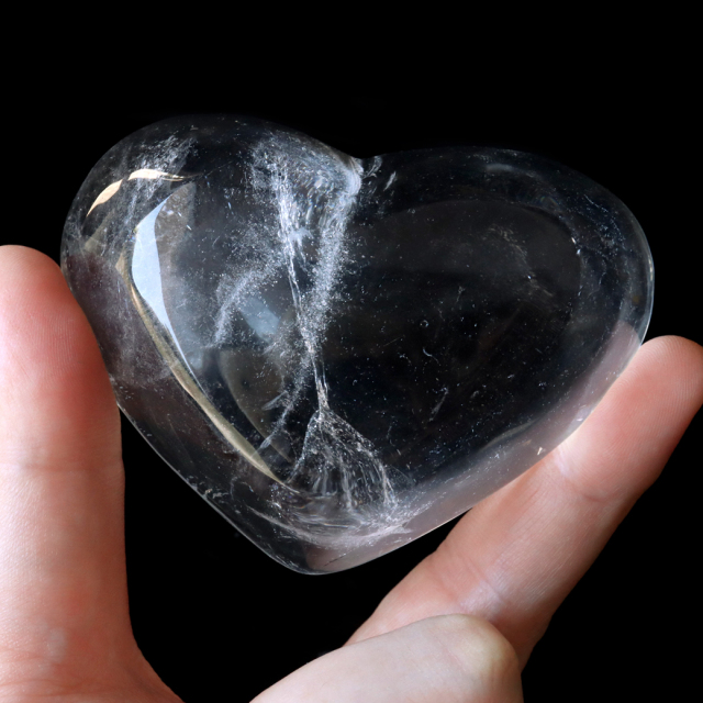 水晶 お皿 浄化皿 受け皿 ハート型 182g プレート クリスタルクォーツ