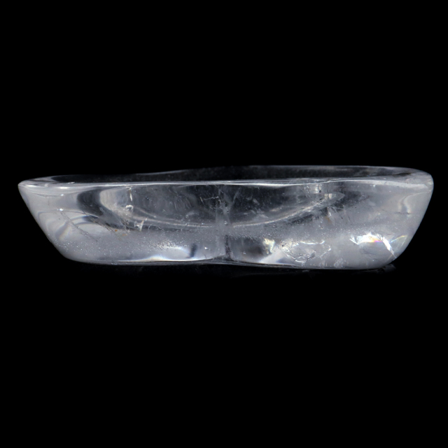 水晶 お皿 虹入り 浄化皿 受け皿 ハート型 133g プレート