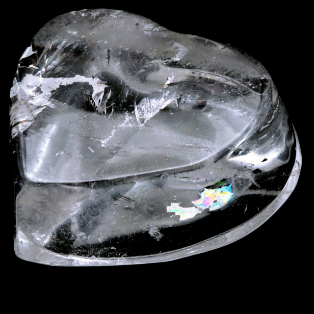 水晶 お皿 浄化皿 受け皿 ハート型 プレート クリスタルクォーツ ブラジル産 癒し ヒーリング 浄化 天然石