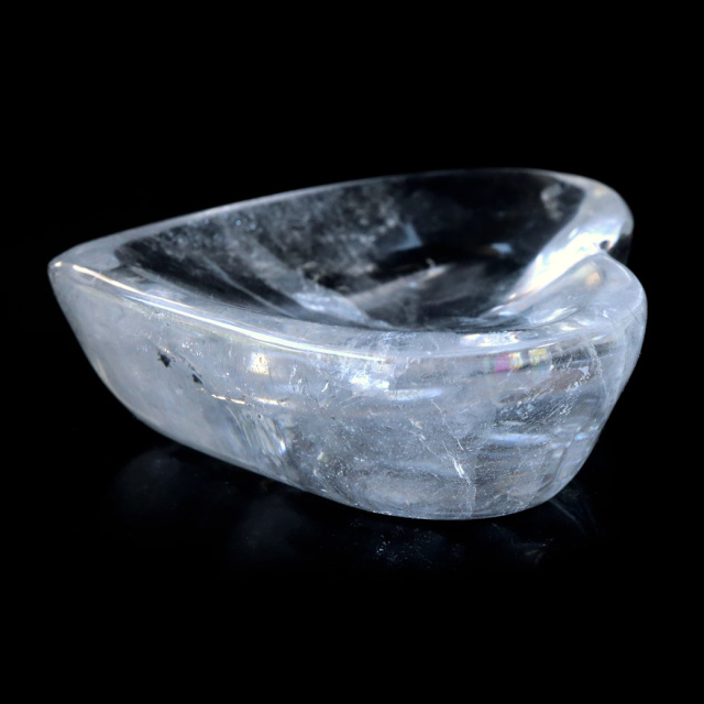 水晶 お皿 浄化皿 受け皿 ハート型 118g プレート クリスタルクォーツ