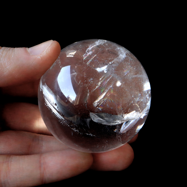 レムリアンシード 水晶 丸玉 台座付き 1点もの AAA 虹入り レインボー 天然石 ブラジル バイーア州産 証明書付き ヒーリング