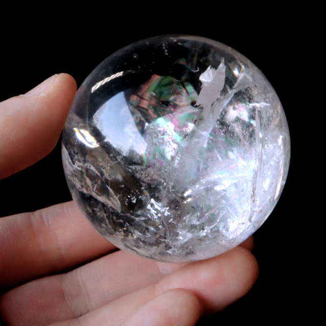 レムリアンシード 水晶 丸玉 台座付き 1点もの AAA 虹入り レインボー 天然石 ブラジル バイーア州産 証明書付き ヒーリング