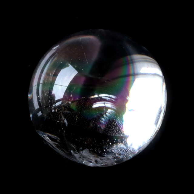 レムリアンシード 水晶 丸玉 台座付き 1点もの AAAAA 虹入り レインボー 天然石 ブラジル バイーア州産 証明書付き ヒーリング