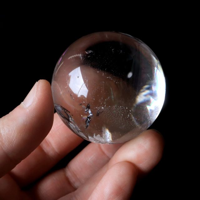 レムリアンシード 水晶 丸玉 台座付き 1点もの AAAAA 虹入り レインボー 天然石 ブラジル バイーア州産 証明書付き ヒーリング