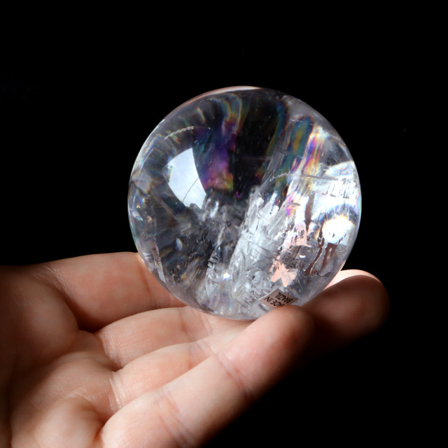レムリアンシード 水晶 丸玉 台座付き 1点もの AAAAA 虹入り レインボー 天然石 ブラジル バイーア州産 証明書付き ヒーリング