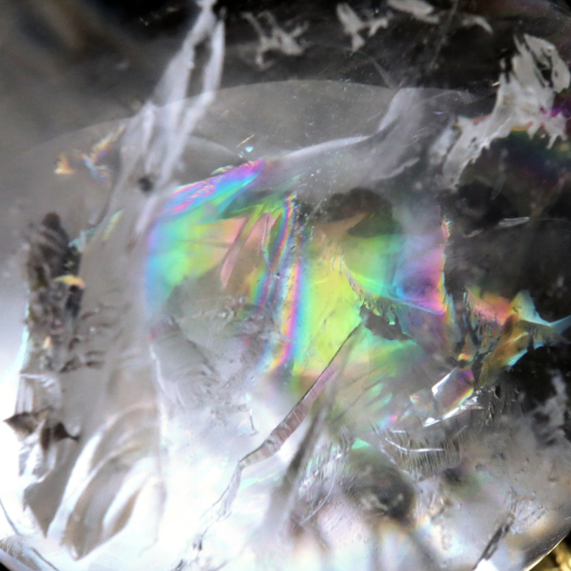 レムリアンシード 水晶 丸玉 台座付き ブラジル バイーア州 アレグレ産 1点もの 虹入り レインボー 天然石 証明書付き ヒーリング