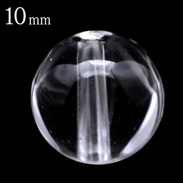 水晶 粒売り 1粒 ビーズ 10mm AAA 透明 クリスタルクォーツ アクセサリー パーツ ハンドメイド 手作り