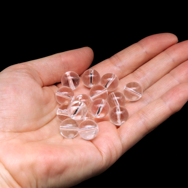 水晶 粒売り 1粒 ビーズ 12mm AAA 透明 クリスタルクォーツ アクセサリー パーツ ハンドメイド 手作り
