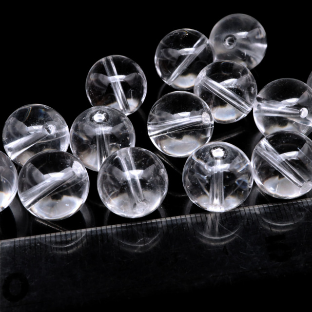 水晶 粒売り 1粒 ビーズ 14mm AAA 透明 クリスタルクォーツ アクセサリー パーツ ハンドメイド 手作り